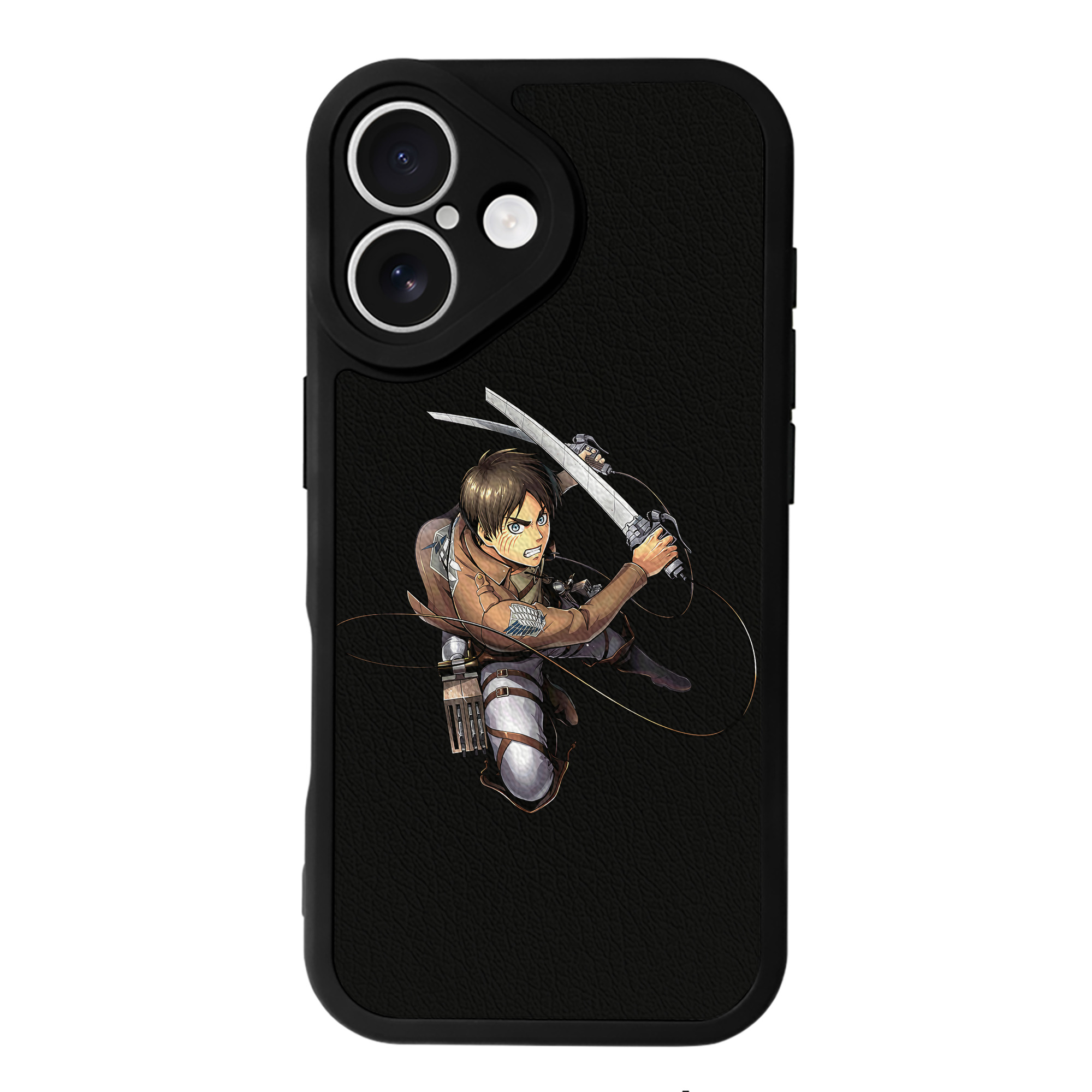 （画像用） 進撃の巨人 エレン･イェーガー Attack on Titan Eren Jäger 【iPhone 16シリーズ対応】シリコンスマホケース（レザー調） 材質：シリコン